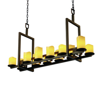 CandleAria LED Chandelier in Dark Bronze (102|CNDL-8720-14-AMBR-DBRZ-LED12-8400)