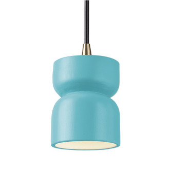 Radiance One Light Pendant in Reflecting Pool (102|CER-6500-RFPL-ABRS-BKCD)