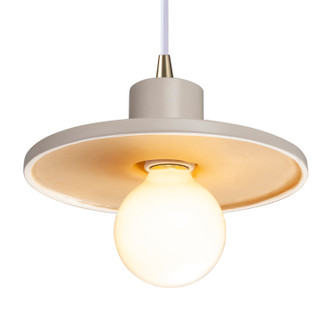 Radiance One Light Pendant in Matte White with Champagne Gold (102|CER-6325-MTGD-ABRS-WTCD)