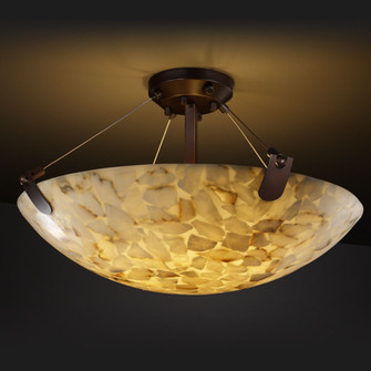 Alabaster Rocks Six Light Semi-Flush Mount in Dark Bronze (102|ALR-9612-35-DBRZ)