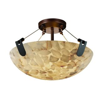 Alabaster Rocks LED Semi-Flush Mount in Dark Bronze (102|ALR-9611-35-DBRZ-LED3-3000)