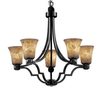 Alabaster Rocks Five Light Chandelier in Brushed Nickel (102|ALR-8500-20-NCKL)