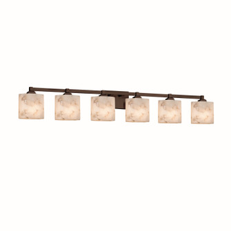 Alabaster Rocks Six Light Bath Bar in Dark Bronze (102|ALR-8436-30-DBRZ)