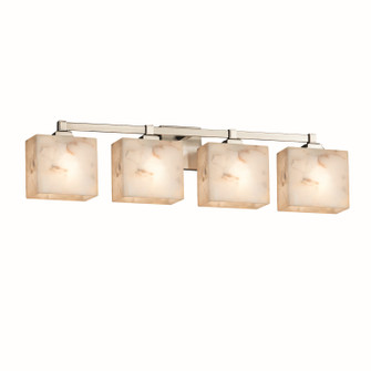 Alabaster Rocks Four Light Bath Bar in Brushed Nickel (102|ALR-8434-55-NCKL)