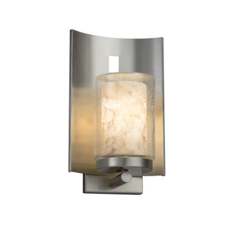 Alabaster Rocks One Light Outdoor Wall Sconce in Brushed Nickel (102|ALR-7591W-10-NCKL)