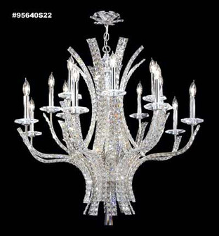 Eclipse Fashion 16 Light Chandelier in Silver (64|95640S22)