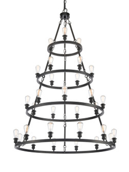 Ballston 30 Light Chandelier in Matte Black (405|820345-BK)