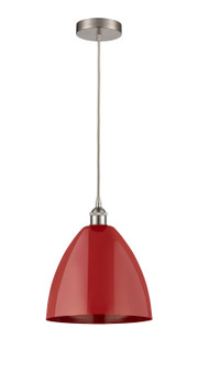 Edison One Light Mini Pendant in Brushed Satin Nickel (405|616-1P-SN-MBD-12-RD)