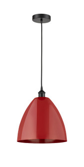 Edison One Light Mini Pendant in Matte Black (405|616-1P-BK-MBD-12-RD)