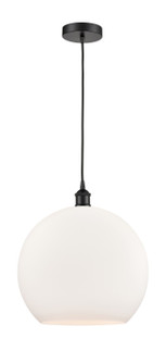 Edison One Light Pendant in Matte Black (405|616-1P-BK-G121-14)