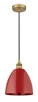 Edison One Light Mini Pendant in Brushed Brass (405|616-1P-BB-MBD-9-RD)