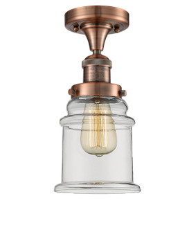Franklin Restoration One Light Semi-Flush Mount in Antique Copper (405|517-1CH-AC-G182)