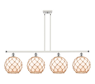 Ballston Four Light Island Pendant in White Polished Chrome (405|516-4I-WPC-G121-10RB)