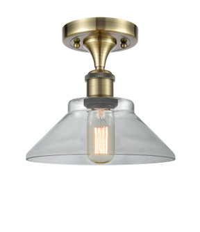 Ballston LED Semi-Flush Mount in Antique Brass (405|516-1C-AB-G132-LED)