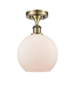 Ballston One Light Semi-Flush Mount in Antique Brass (405|516-1C-AB-G121-8)