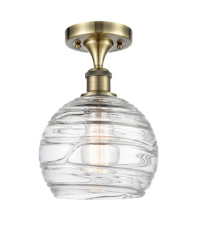 Ballston LED Semi-Flush Mount in Antique Brass (405|516-1C-AB-G1213-8-LED)