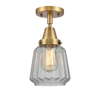Caden One Light Flush Mount in Brushed Brass (405|447-1C-BB-G142)