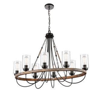 Paladin Eight Light Chandelier in Matte Black (405|442-8CR-BK-G4422)