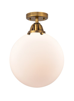 Nouveau 2 LED Semi-Flush Mount in Brushed Brass (405|288-1C-BB-G201-12-LED)