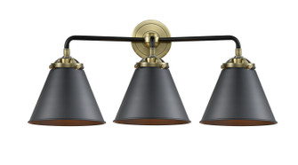 Nouveau Three Light Bath Vanity in Black Antique Brass (405|284-3W-BAB-M13-BK)