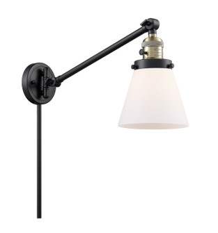 Franklin Restoration One Light Swing Arm Lamp in Black Antique Brass (405|237-BAB-G61)