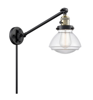 Franklin Restoration One Light Swing Arm Lamp in Black Antique Brass (405|237-BAB-G322)