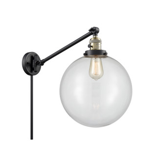 Franklin Restoration One Light Swing Arm Lamp in Black Antique Brass (405|237-BAB-G202-12)