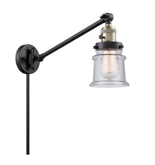 Franklin Restoration One Light Swing Arm Lamp in Black Antique Brass (405|237-BAB-G184S)