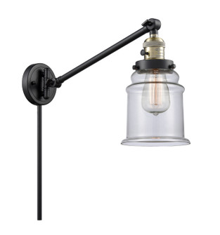 Franklin Restoration One Light Swing Arm Lamp in Black Antique Brass (405|237-BAB-G182)