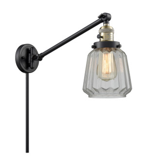 Franklin Restoration One Light Swing Arm Lamp in Black Antique Brass (405|237-BAB-G142)