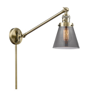 Franklin Restoration One Light Swing Arm Lamp in Antique Brass (405|237-AB-G63)