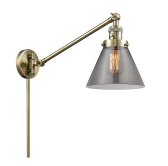 Franklin Restoration One Light Swing Arm Lamp in Antique Brass (405|237-AB-G43)