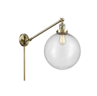 Franklin Restoration One Light Swing Arm Lamp in Antique Brass (405|237-AB-G204-12)