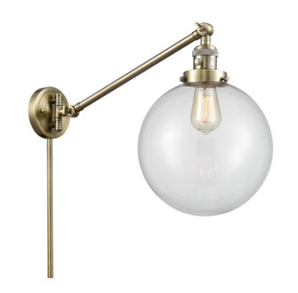 Franklin Restoration One Light Swing Arm Lamp in Antique Brass (405|237-AB-G202-10)