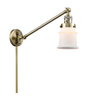 Franklin Restoration One Light Swing Arm Lamp in Antique Brass (405|237-AB-G181S)