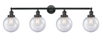Franklin Restoration Four Light Bath Vanity in Matte Black (405|215-BK-G204-8)