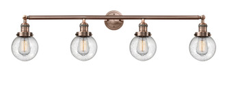 Franklin Restoration Four Light Bath Vanity in Antique Copper (405|215-AC-G204-6)