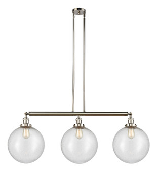 Franklin Restoration Three Light Island Pendant in Polished Nickel (405|213-PN-G204-12)