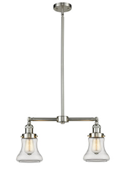 Franklin Restoration Two Light Island Pendant in Brushed Satin Nickel (405|209-SN-G192)