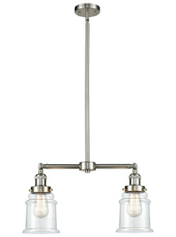 Franklin Restoration Two Light Island Pendant in Brushed Satin Nickel (405|209-SN-G182)