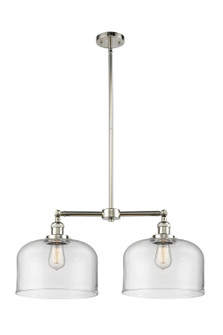 Franklin Restoration Two Light Island Pendant in Polished Nickel (405|209-PN-G72-L)