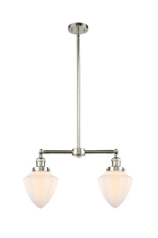 Franklin Restoration Two Light Island Pendant in Polished Nickel (405|209-PN-G661-7)