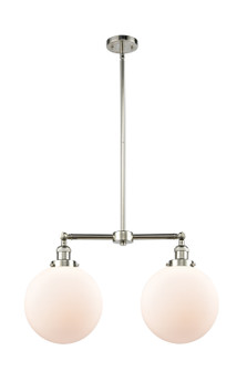 Franklin Restoration Two Light Island Pendant in Polished Nickel (405|209-PN-G201-10)