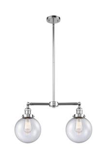 Franklin Restoration Two Light Island Pendant in Polished Chrome (405|209-PC-G204-8)