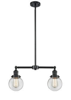 Franklin Restoration LED Island Pendant in Oil Rubbed Bronze (405|209-OB-G202-6-LED)