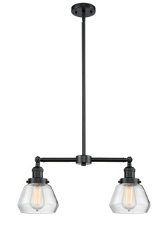 Franklin Restoration Two Light Island Pendant in Oil Rubbed Bronze (405|209-OB-G172)