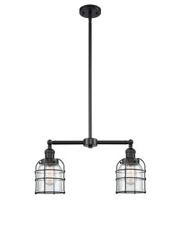 Franklin Restoration Two Light Island Pendant in Matte Black (405|209-BK-G52-CE)