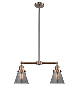 Franklin Restoration Two Light Island Pendant in Antique Copper (405|209-AC-G63)