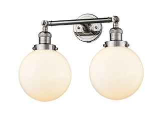 Franklin Restoration Two Light Bath Vanity in Polished Nickel (405|208-PN-G201-8)