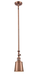 Franklin Restoration One Light Mini Pendant in Antique Copper (405|206-AC-M9-AC)